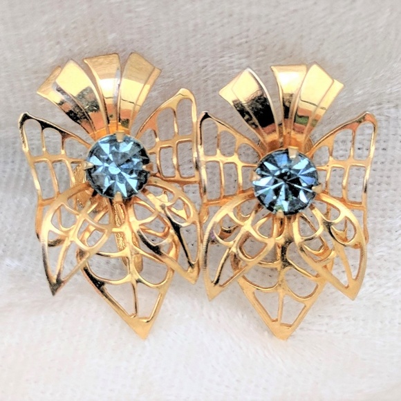 Vintage 1940s Screw Back Earrings Bugbee and Niles - Picture 1 of 5